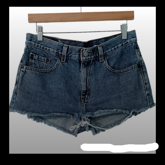 Vintage Levi's Distressed Medium Wash Cut Off Shorts - Picture 1 of 10